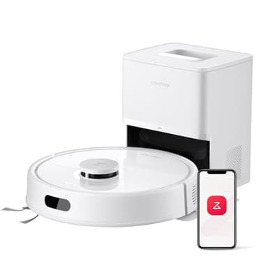 roborock Q7 L5+ Robot Aspirateur Laveur avec Station, 8000 Pa Aspiration, Vidange Automatique, Navigation LiDAR, 3 Niveaux d'eau, pour Poils d'animaux/Tapis, App