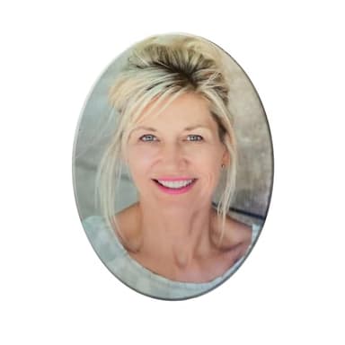 PHENIX - Médaillon Funéraire Ovale Personnalisé (10 X 8 CM) sans pied - Médaillon Photo Cimetière Personnalisable - Médaillon funèbre - Médaillon Pierre Tombale - Résistant UV et Intempéries