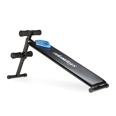 Relaxdays Banc Sit Up Trainer pour exercices et entraînement muscles abdominaux et dos Fitness 5 positions, noir