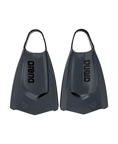 arena Powerfin Pro II Palmes de Piscine d'Entraînement, Palmes de Piscine Adulte, Palmes 100% Silicone, Palmes de Piscine Courtes et Confortables, 40-41, Noir