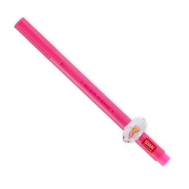 Legami - Stylo gel décoratif pour animaux - Lovely Friends, thème Unicorn, sans roulement, encre rose, animaux amovibles et recombinables, pointe 0,5 mm