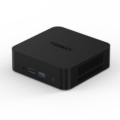 TRIGKEY Mini PC Key N N100, processeur Intel Alder Lake-N100 de 12e génération (Jusqu’à 3,40 GHz),16 Go DDR4 500G M.2 SSD Business Mini PC/2×LAN/2× HDMI/WiFi 5/BT 5.0/3 × USB 3.2/1×USB 2.0