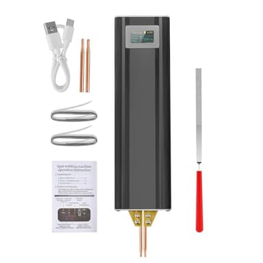 Jradse Batterie Soudeuse par Points 80 Niveaux Réglables 800A Soudeuse par Points Portative avec Écran OLED 5000mAh pour Bandes de Nickel 0,1-0,2mm Mode Automatique et Manuel