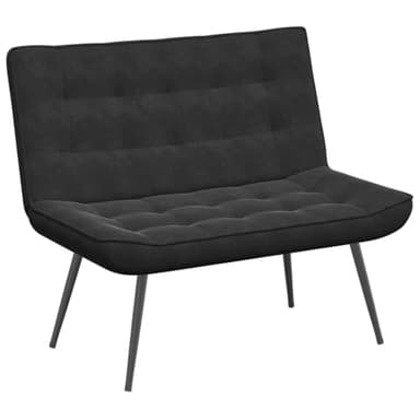 vidaXL Banc Noir 110x74x84 cm Velours, siège de Banc, Banc d'entrée, Banc de Salle à Manger, Chaise de Banc, bancs d'entrée, sièges de Salon