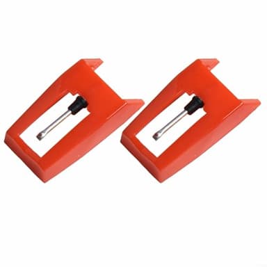 Lot de 2 stylets de rechange pour tourne-disques conçus pour phonographes vinyles LP offrant un son clair et une performance