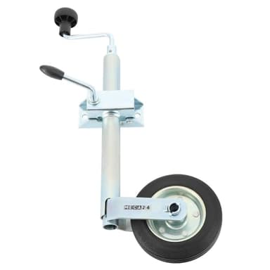 Roue Jockey - Tube acier 35mm - Jante métal - Bride de fixation acier diam. 35mm - compatible tous types de remorques