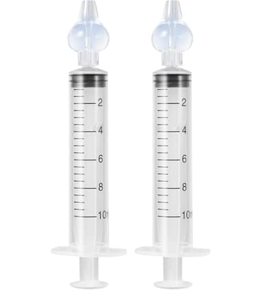 Blendura 2 Pack Baby Nasal Syringe 10ml, Baby Nasal Irrigator Safety Comfort Portable Reusable Nasal Vacuum Cleaner