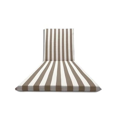 Il Tuo Artigiano Design Coussin rembourrŽ pour lit de Bain de Soleil Artisanal Totalement Amovible en Coton 190 x 60 (Blanc et Beige)
