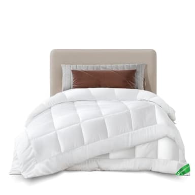 vounot® Couette 4 Saisons 135x200 cm 3 en 1-200g/m²+ 300g/m²= 500g/m² Couette Hiver en Microfibre Couverture Douce avec Rembourrage Moelleux Certifiée Oeko-Tex Blanc