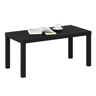 Furinno Classique Table Basse, Bois d'ingénierie, Noir, 99,01 (W) x 44,5 (H) x 48,01 (D) cm