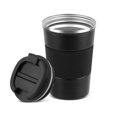 AWAMRWA 13oz/380ml Mug Isotherme, Tasse Isotherme, Acier Inoxydable sous vide Anti-fuite Gobelet de Voyage avec Couvercle