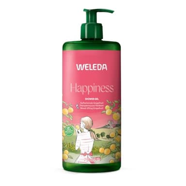 WELEDA - Happiness Gel Douche Pamplemousse Pétillant - Soin lavant quotidien, formule 100% d'origine naturelle, adapté à tous les types de peaux - NATRUE - 750 ml