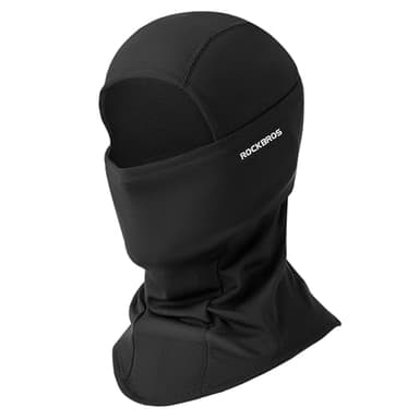 ROCKBROS Cagoule Moto Polaire Balaclava Hiver Tour de Cou Homme Femme Coupe-Vent Respirant Thermique Motif/Filtre Masque pour Vélo Ski Running Snowboard Chaud sous Casque 9 Couleurs-Noir