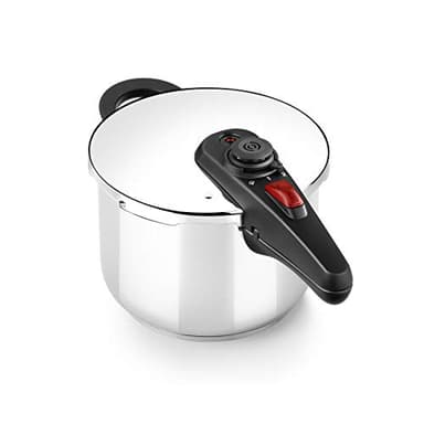 BRA Allure | Autocuiseur Rapide de 6 Litres, Fabriqué en Acier Inoxydable 18/10, Avec 2 Programmes de Cuisson et Système de Verrouillage d'Ouverture, Adapté à Tous Types de Cuisinières