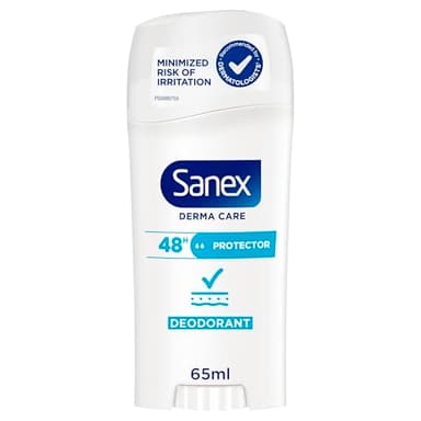 SANEX - Derma Care Protector 48 h Déodorant Stick 65ml –fraîcheur longue durée contre la transpiration et les mauvaises odeurs – respecte la peau– ne contient pas d’alcool*