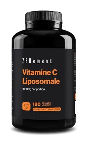 Vitamine C Liposomale 1000 mg - 180 Gélules Vegan (3 mois) - Acide Ascorbique Haute Absorption, Dosage Puissant - Contribue au Fonctionnement Normal du Système Immunitaire