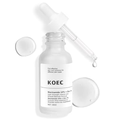LOPHE Sérum Visage, 10% Niacinamide and 1% Zinc Blemish & Pore Sérum,Anti-rides, Anti-taches, Anti-âge et Hydratant,Power Face Serum,Soin Visage Repulpant & Lissant,Pour Tous Types de Peaux,30 ML
