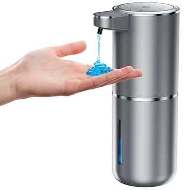 Fantictas 380 ML Distributeur de Savon Automatique, Distributeur Savon Automatique Mural, Distributeur Savon Liquide sans Contact avec Capteur Infrarouge, IPX5 étanche, Rechargeable par USB