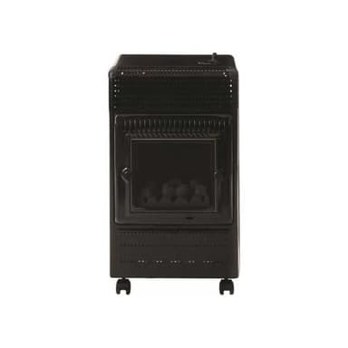 FAVEX - Chauffage d'appoint à gaz Ektor Fire - Intérieur - Brûleur Inox Infra Bleu effet feu de cheminée - 3 Puissances de Chauffe -jusqu'à 35 m² - Noir