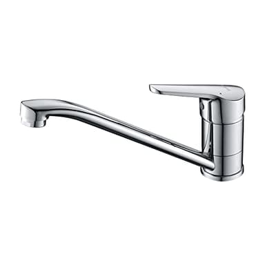 Ibergrif M14450, Mitigeur d'Evier, Robinet de Cuisine Monocommande, Mitigeur Cuisine Orientable à 360°, Les Conduites d'eau Chaude et Froide et Les Accessoires Sont Complets, Laiton, Chromé, Argent