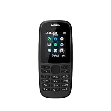 Nokia 105 [Version 2019] - Téléphone Portable débloqué (Ecran 1,77 Pouces - 4Mo Stockage - Double Mini SIM) Noir