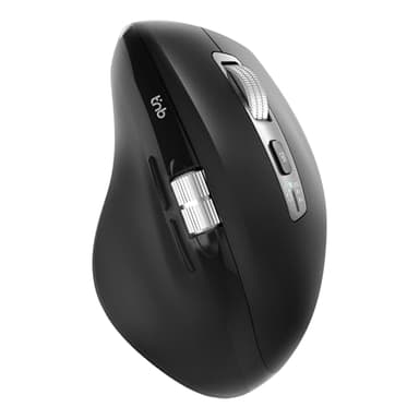 T'nB Souris Infinite Pro - Souris sans Fil Rechargeable, Molette Débrayée et Molette Latérale, Défilement Ultra-Rapide, Double Connexion Bluetooth et Dongle USB, Compatible Windows/MacOS - Noir