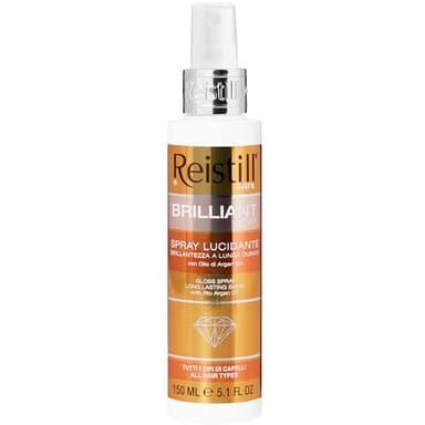 Reistill Brilliant Plus Spray brillance à l'huile d'argan - formule légère pour réduire les frisottis, renforcer la brillance, pour des cheveux lisses et brillants - 200 ml