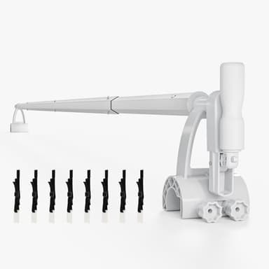 LEADZM Enrouleur de Bâche de Piscine Professionnel en Aluminium Premium,Système d'enroulage pour Bâche Solaire,1,5-4,8 m,Installation Fixe,Solide et Durable,avec Différents Types de Piscines,Blanc