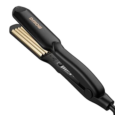 Fer a Gaufrer Les Cheveux DSHOW Céramique Fer à Boucler Hair Crimper Lisseur, Température Réglable, Arrêt Automatique