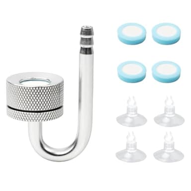 HXC Diffuseur de CO2 pour aquarium avec ventouses en céramique et diffuseur silencieux en U pour aquarium