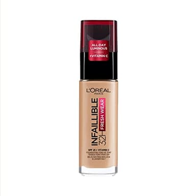 L'Oréal Paris - Fond de Teint Fluide Infaillible 32h Fresh Wear - Tous Types de Peau - 140R Beige Doré