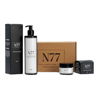 N77 - Kit Barbe Homme Baume + Shampoing | Produits pour la barbe homme | Produits naturels pour garder votre barbe saine, douce et soignée | Kit de soin de barbe homme basique