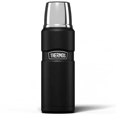 Thermos en Acier Inoxydable 470 ML, Noir Mat, 0,47 l