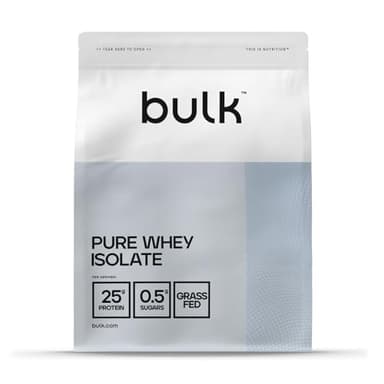 Bulk Pure Whey Isolate | Vanille | 25g de protéines portion | Isolat de lactosérum | Faible en sucre | Faible en matières grasses | Absorption rapide | Contribue au maintien musculaire | 500g