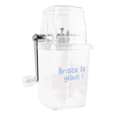 Cook Concept KV7141 Broyeur à Glace Pilée à Manivelle Complètement Givré ou Brisez la Glace ou En direct du Pôle Nord Transparent H23,5 x 11 x 15,3 cm