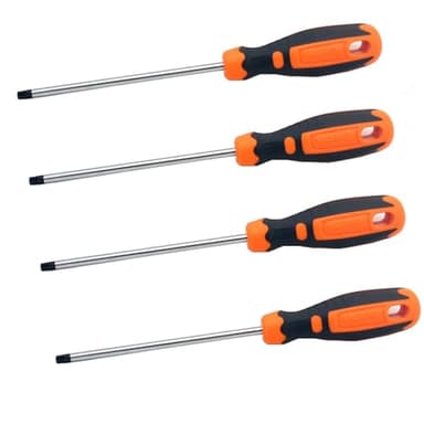Lot de 4 tournevis Torx T15 T20 T25 T30-150 mm - Magnétique Torx - Pour réparation d'ordinateur, outils automobiles et appareils ménagers