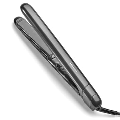 BaByliss Lisseur cheveux Titanium Shine – NOUVEAUTÉ 2025, Plaques en titane-céramique, 5 réglages de température 150–230°C, Utilisation mondiale, Argenté, ST620E