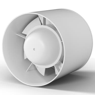 EINTTAX 100 mm extracteur d'air silencieux avec clapet anti-retour,Résistant à la chaleur,Ventilateur silencieux, Pour salle de bain, toilettes, cuisine, grenier faible bruit 34dB(4 inch)