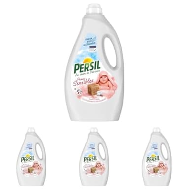Persil - Lessive Liquide Peaux Sensibles – Parfum hypoallergénique Fleur de Coton pour respecter les peaux fragiles - Savon de Marseille - Testée Dermatologiquement & Certifiée ECARF - 43 Lavages