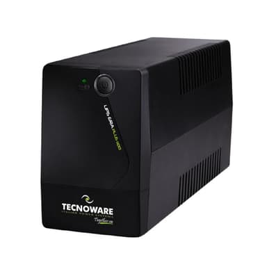 Tecnoware UPS 1100VA pour PC/Modem, pas pour Gaming/Console, onduleur ERA PLUS, 2 prises Schuko, logiciel, protection contre coupures et surtensions pour PC, modem, vidéosurveillance, caisse, NAS, POS