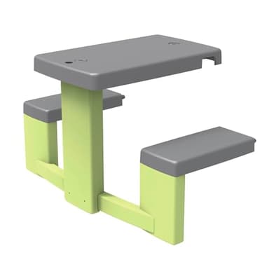Smoby Life - Table Pique Nique - 2 Bancs - Compatible avec de Nombreuses Maisons - Matière Recyclée - A Partir de 2 Ans - Fabrication Française
