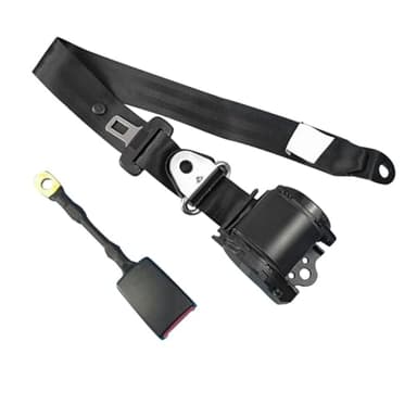 Ceinture de sécurité automatique universelle à trois points réglable avec verrouillage à came pour bus, bus scolaire, camion, voiture (noir)