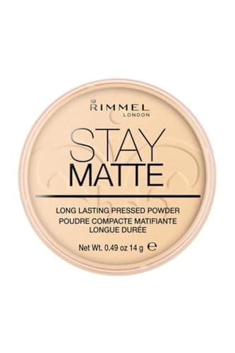 Rimmel - Poudre Compact Stay Matte - Anti-Brillance - Fini Mat et Naturel - 001 Transparent - 14gr