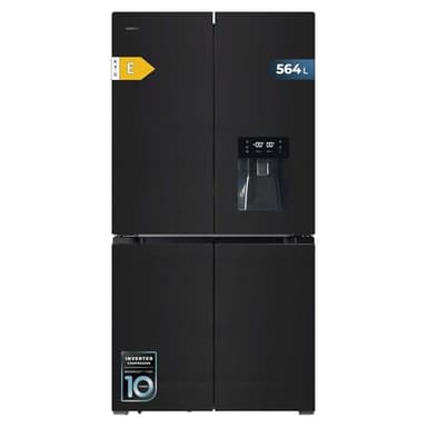 Cecotec American Refrigerator 4 Glass Doors Bolero CoolMarket 4D 564 L 564 Glass E. 183 cm High, 91 cm Wide, Water Dispenser, Low Power Consumption, Inverter Plus Engine, Total NoFrost