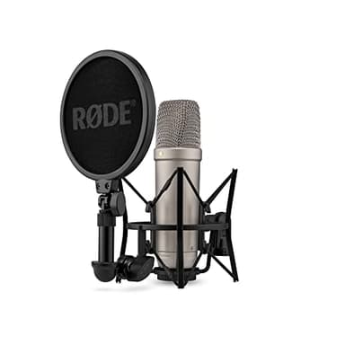 RØDE NT1 5ème Génération Microphone à condensateur de Studio à Grand diaphragme avec Sorties XLR et USB, Support Antichoc et Filtre Anti-Pop pour la, l'enregistrement Vocal et Le podcasting (Argent)