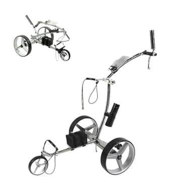 FRANREADER Chariots de Golf Électriques, Autonomie Étendue 20km, Batterie Lithium, Télécommande, 3 Roues et Pliable pour Performance et Commodité