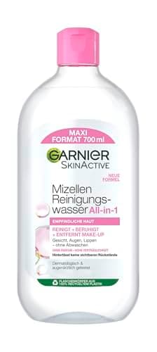 Garnier SkinActive - Eau micellaire nettoyante pour un nettoyage en douceur et un démaquillage en douceur - Lotion apaisante et hydratante pour le visage - 1 x 700 ml
