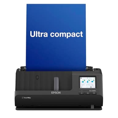 EPSON ES-C380W | Scanner réseau - Scanner professionnel A4 compact, faible consommation, alimentation recto-verso, traitement polyvalent des médias, écran tactile, Wi-Fi