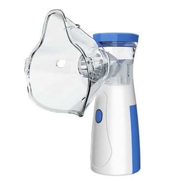 Inhalateur Nébuliseur Portable - Aérosol Silencieux avec Embout Buccal et 2 Masques, pour Enfants et Adultes, Idéal à Domicile et en Voyage