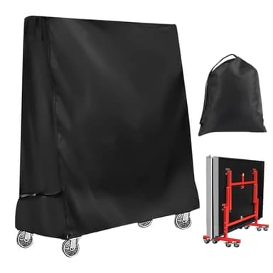 Hengrongshen Housse Table de Ping Pong, Tissu Oxford 600D Imperméable, Housse Table Ping Pong Exterieur, Coupe-Vent, Protection UV, Résistant à La Déchirure(185×70×165CM)